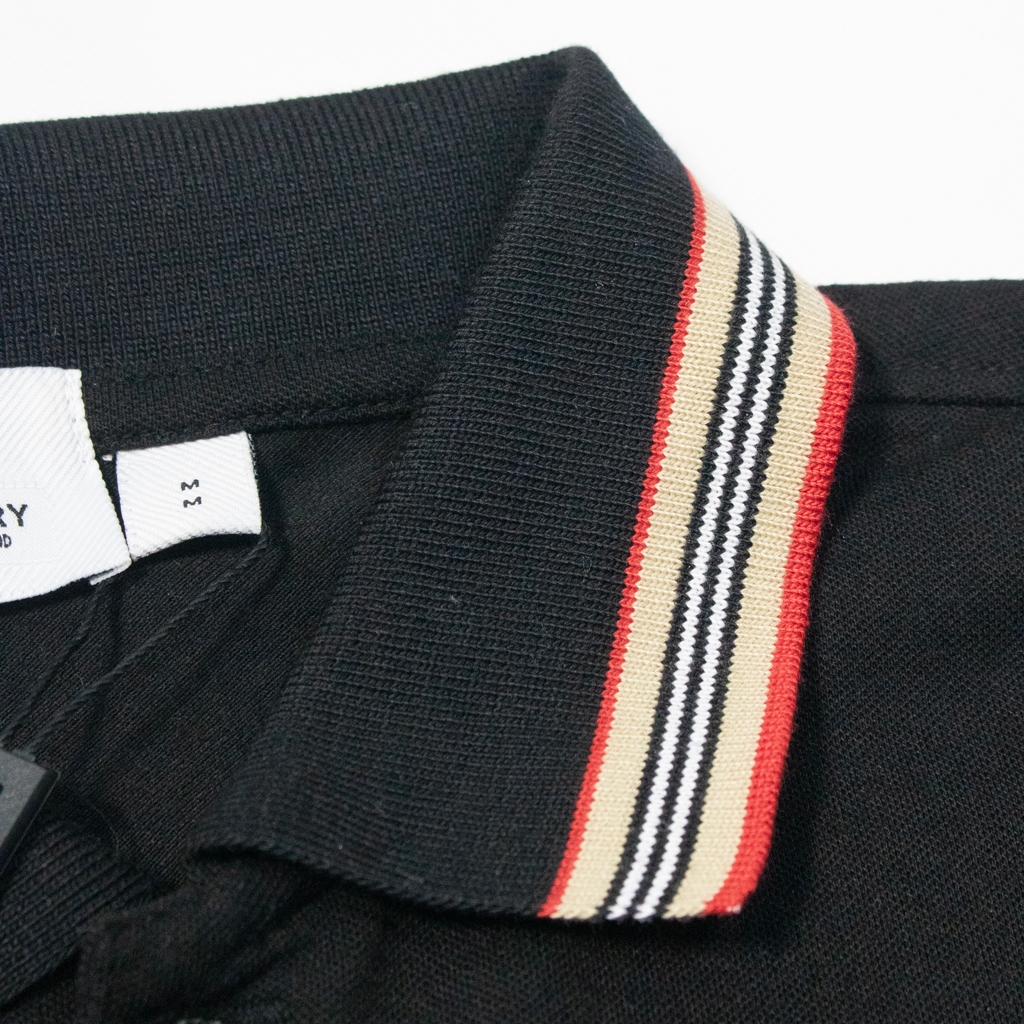 Polo BBR Burberry Icon Stripe Logo Thêu