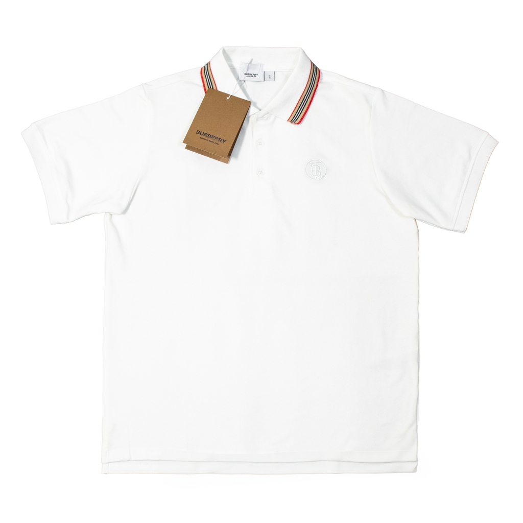 Polo BBR Burberry Icon Stripe Logo Thêu