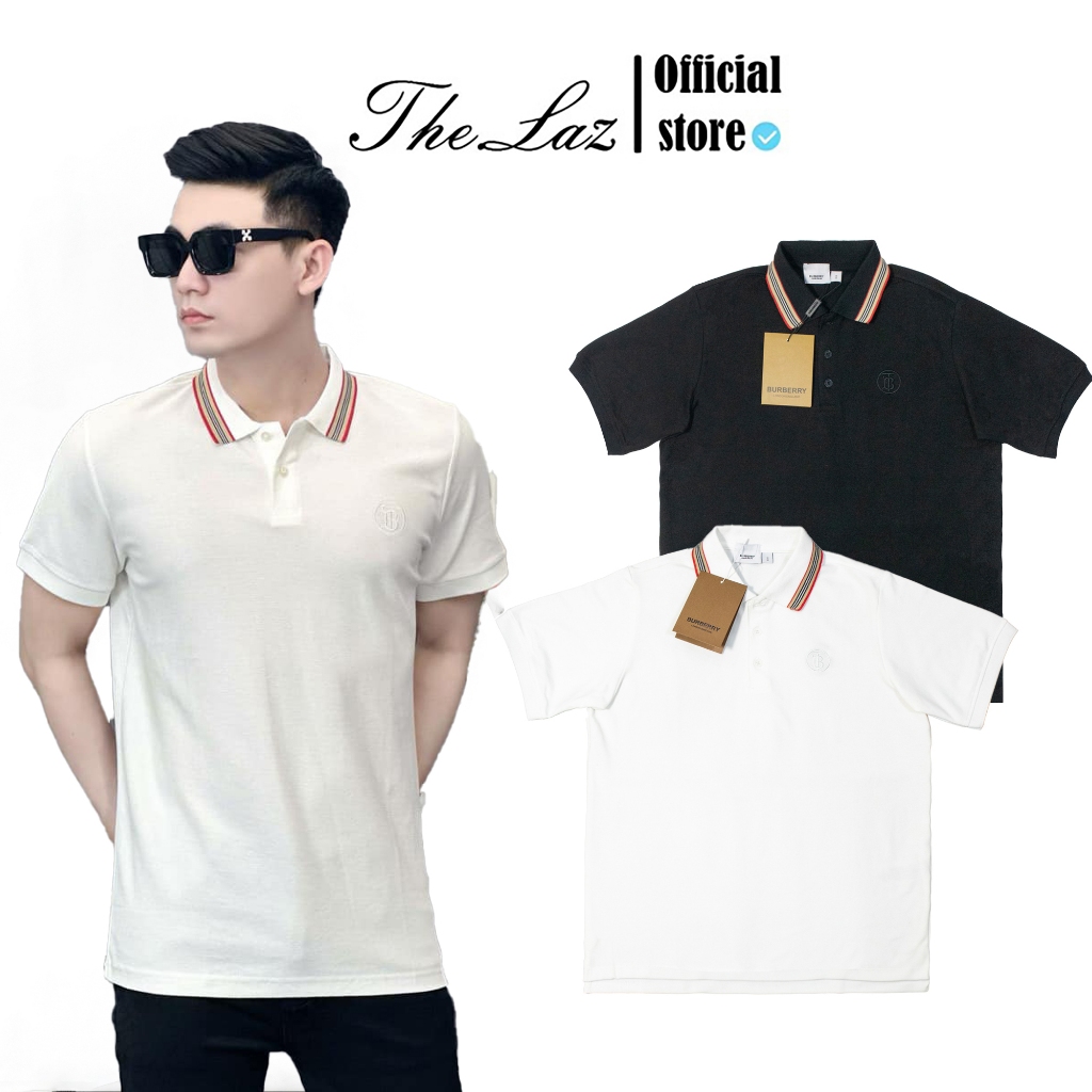 Polo BBR Burberry Icon Stripe Logo Thêu