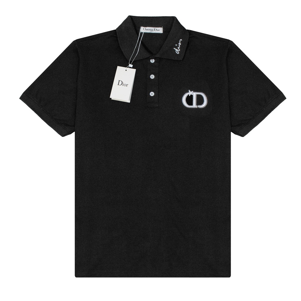 Polo Dior CD Thêu Cổ Basic