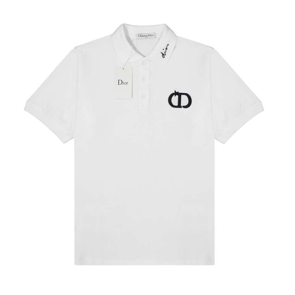 Polo Dior CD Thêu Cổ Basic