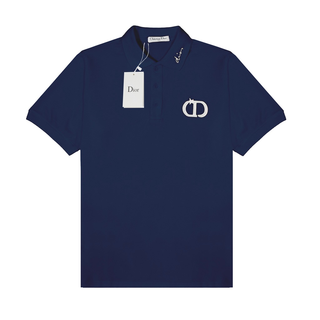 Polo Dior CD Thêu Cổ Basic