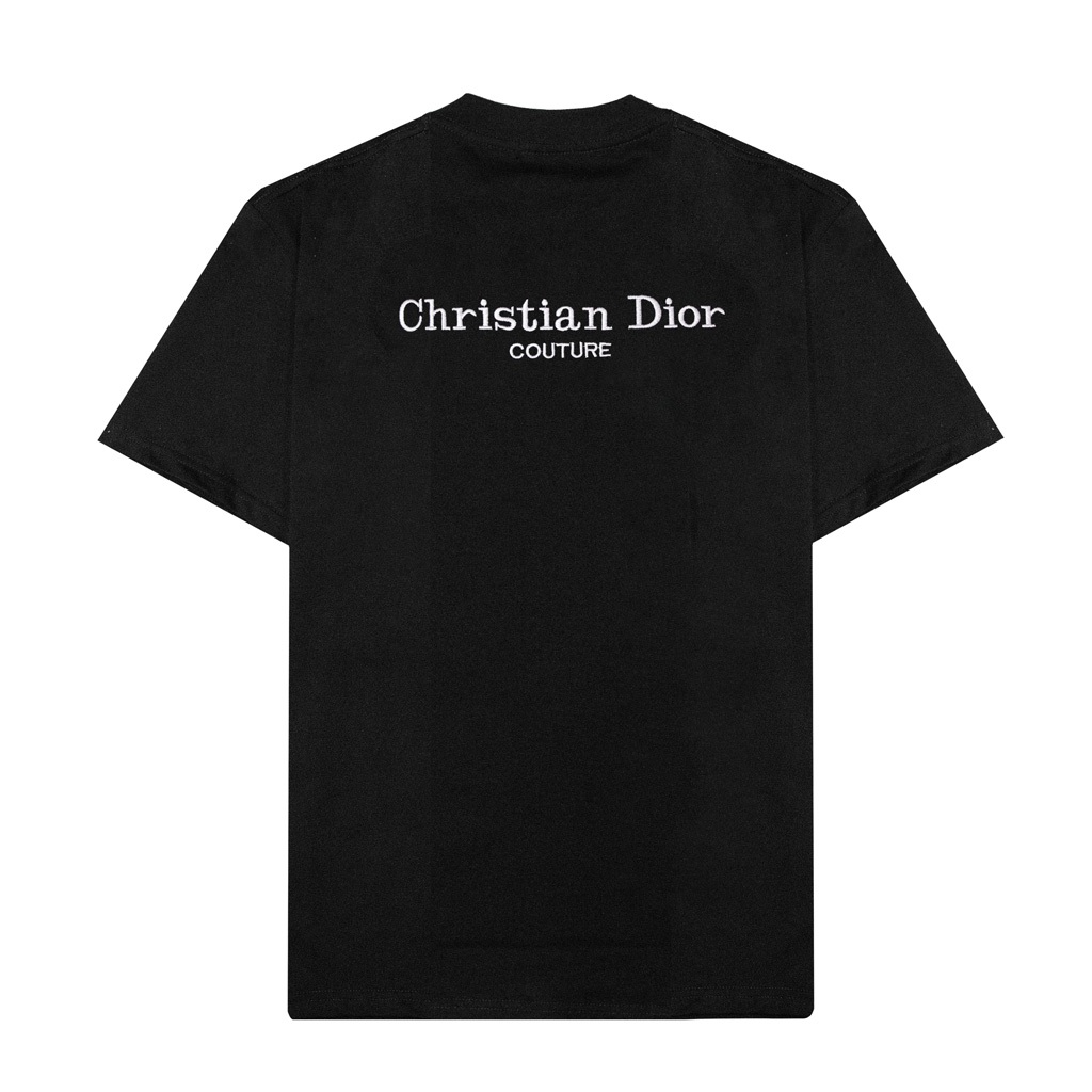 Áo Thun Dior Thêu Cổ Basic