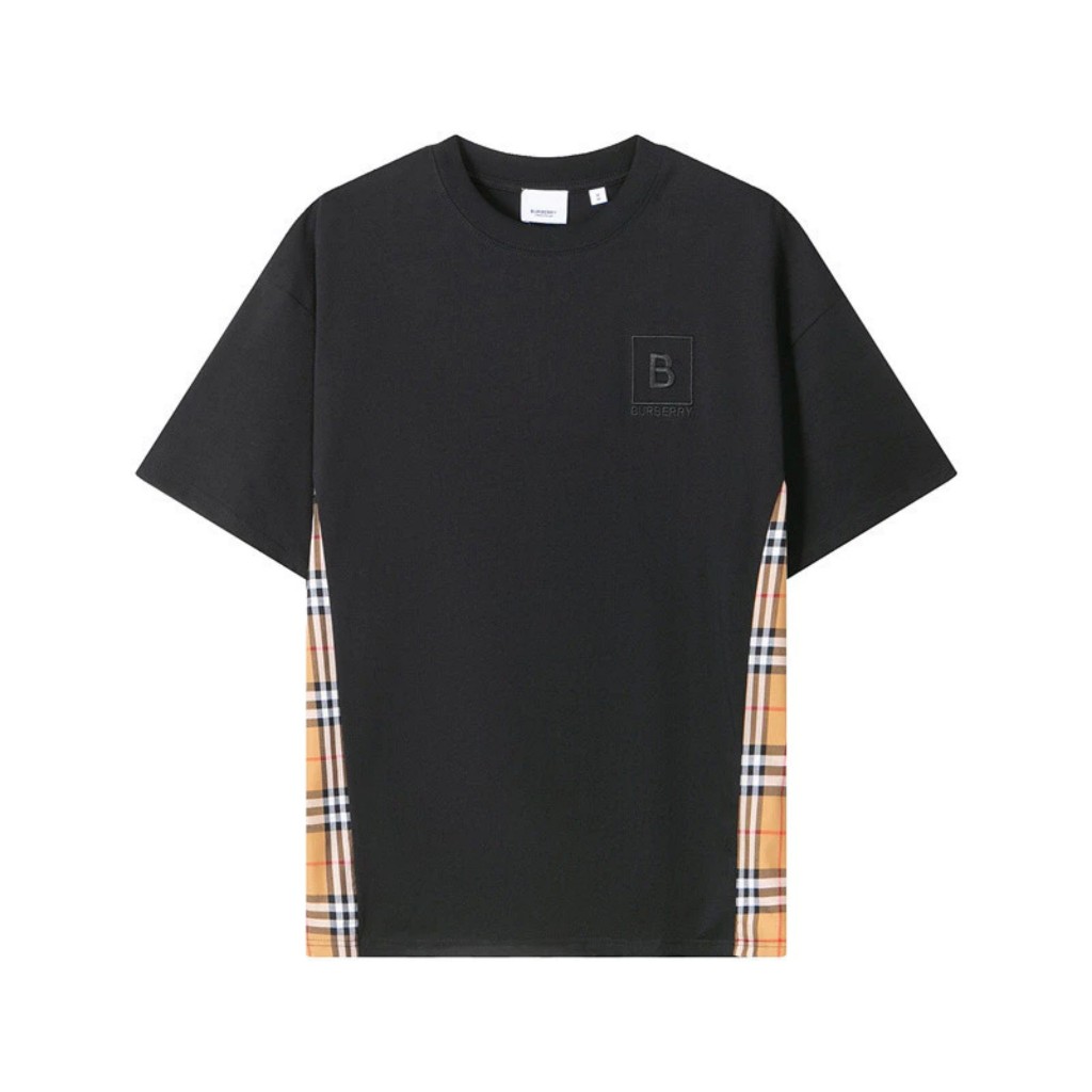 Áo Thun Burberry Plaid Logo Thêu