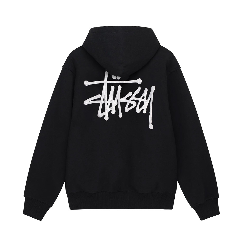 Hoodie Stussy Thêu Chữ  Sau Lưng