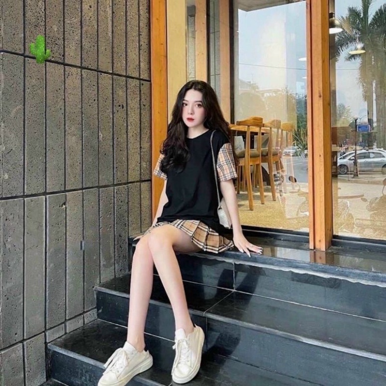 Áo Thun BBR Buberry Tay Sọc Caro V1