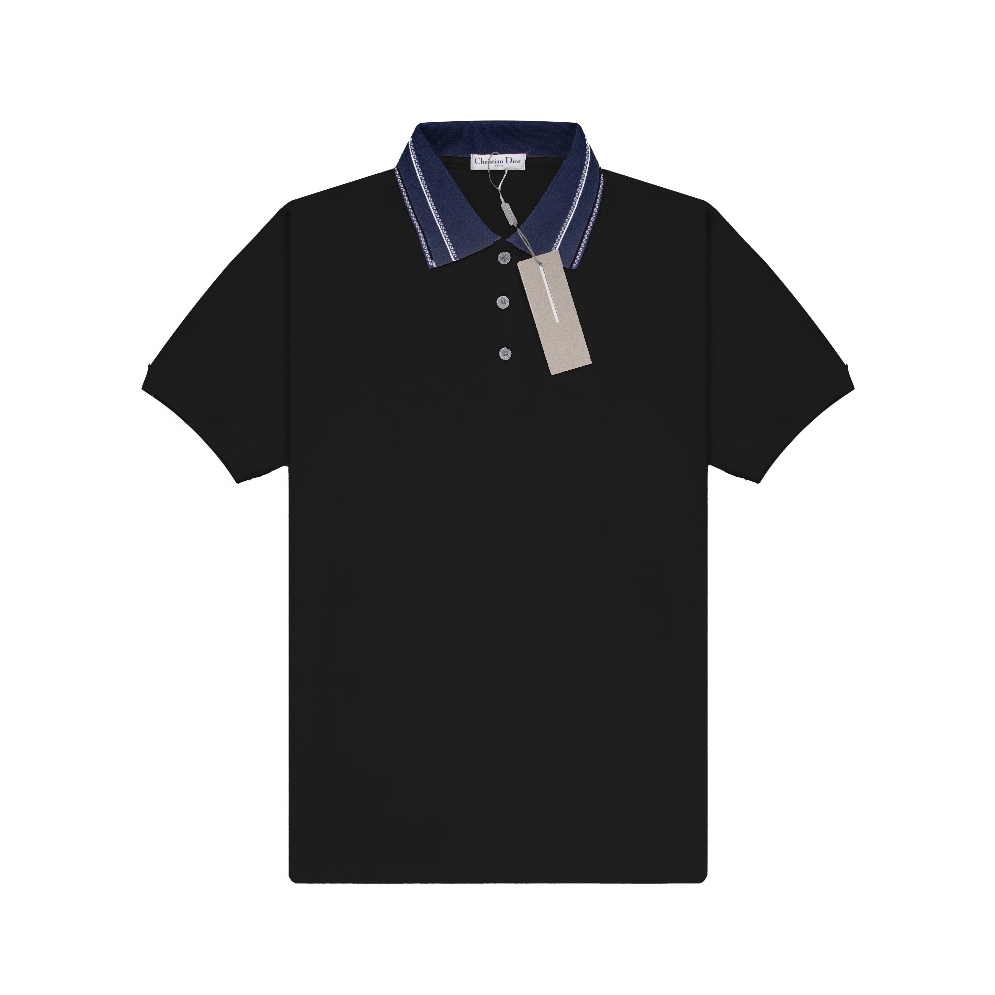 Áo Polo Dior Paraline Collar Cổ Xanh
