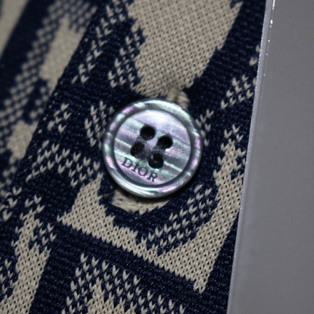 Polo Dior Monogram Cổ Xanh