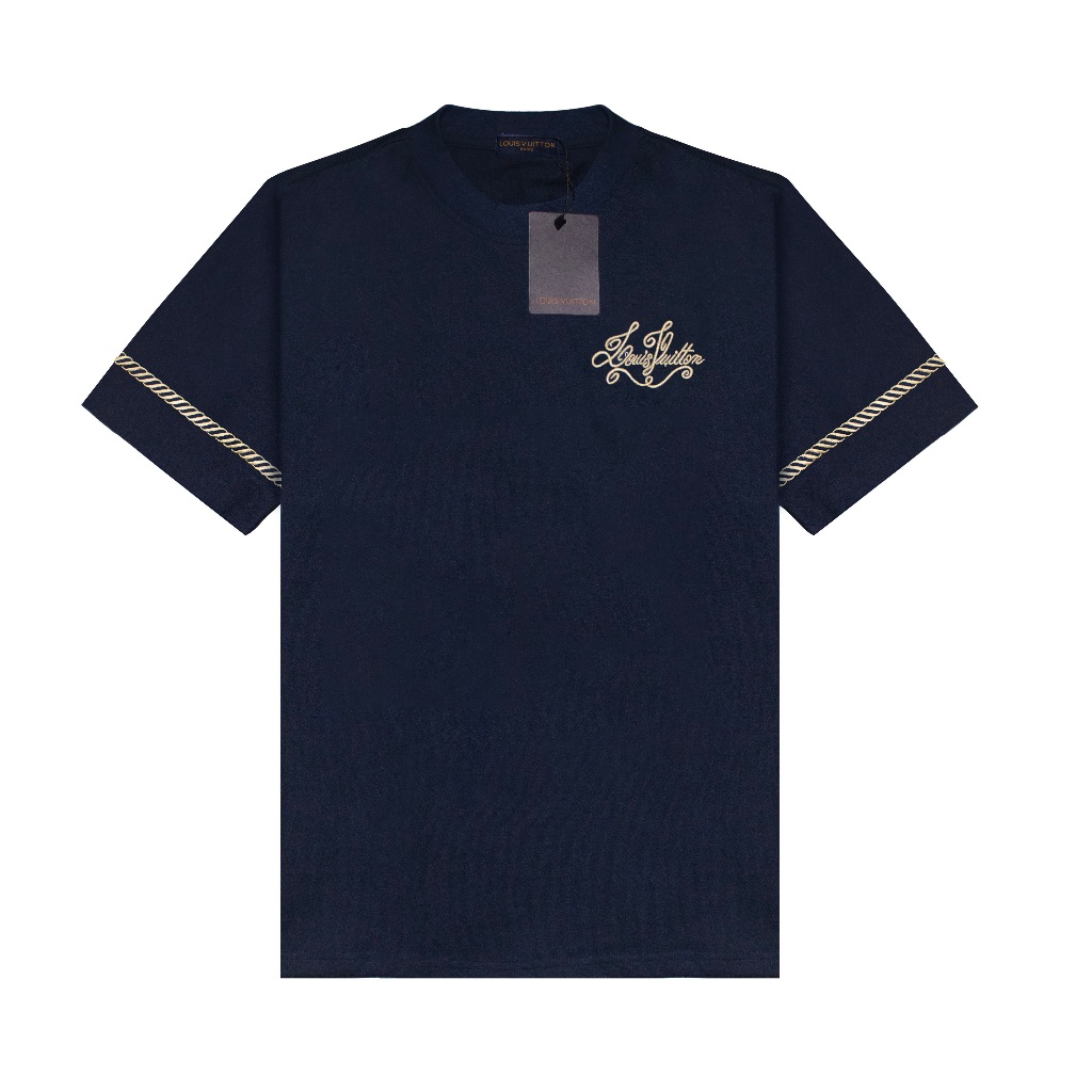 Áo Thun LV Louis Vuitton Thêu Chữ Vàng Xích Tay