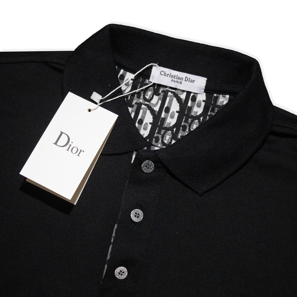 Polo Christian Dior BLACK Logo Thêu