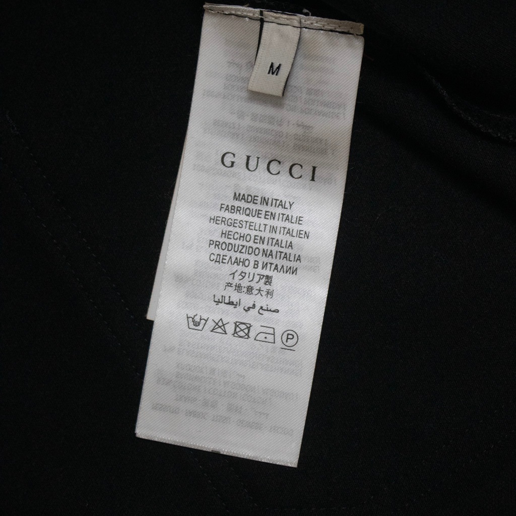 Polo GC Gucci Button Gold Black Edition