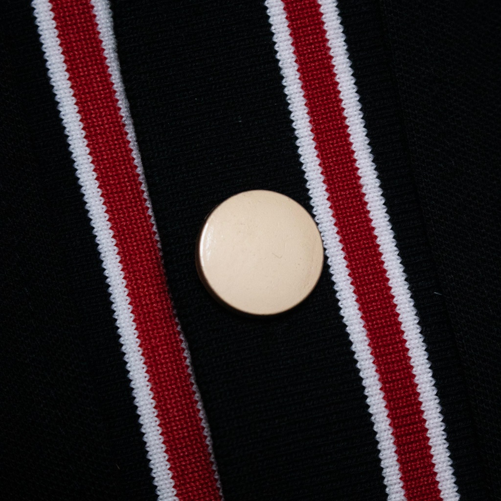 Polo GC Gucci Button Gold Black Edition