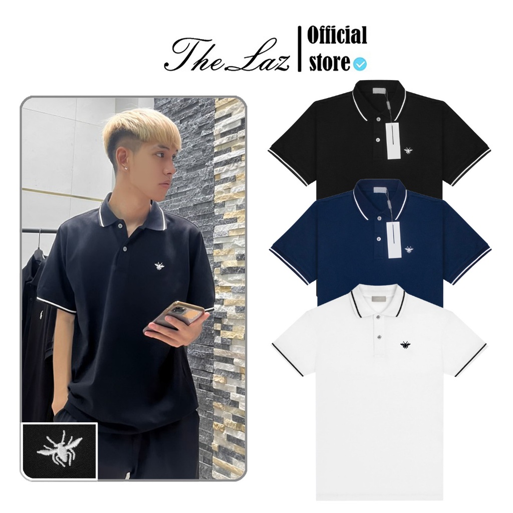 Polo Dior Thêu Ong Phối Viền