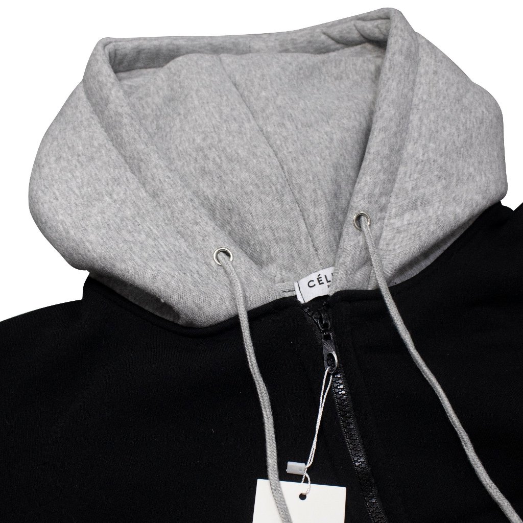 Hoodie Zip Celine Thêu Nón ( Nỉ Bông)