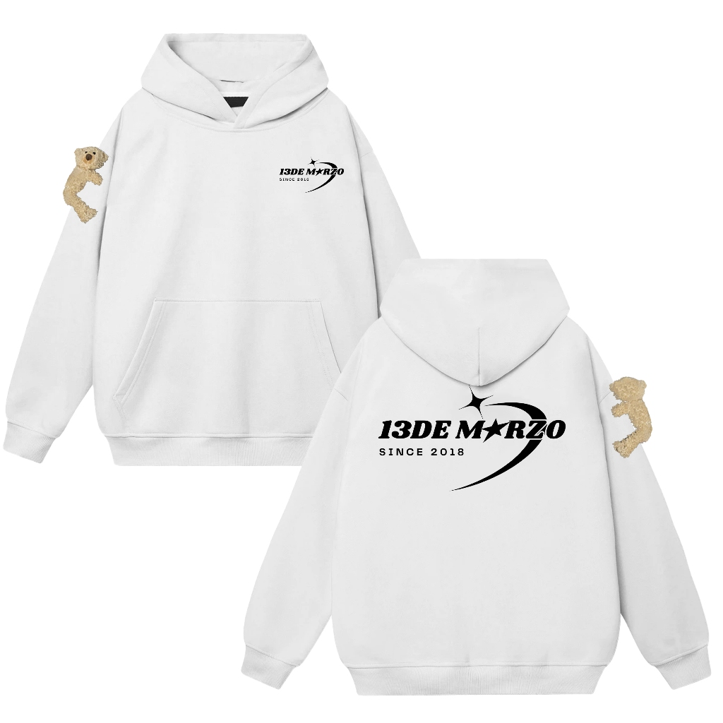 Hoodie 13De Marzo Kèm Gấu Siêu Đẹp In Hình Siêu Nét