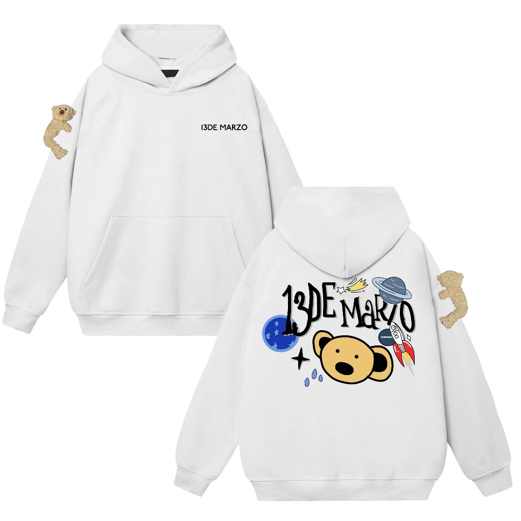 Hoodie 13De Marzo Kèm Gấu Siêu Đẹp In Hình Siêu Nét