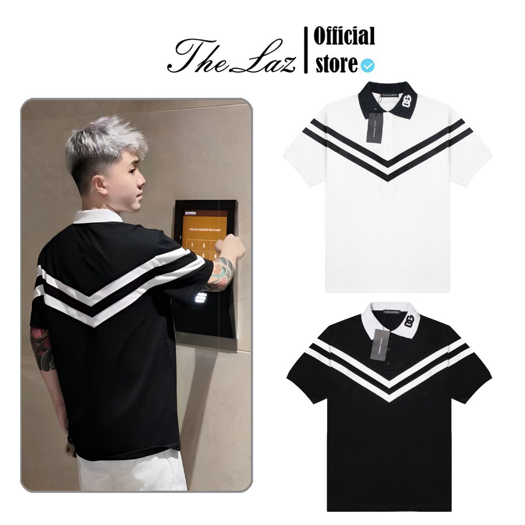 Polo Dolce V-Line Thêu Cổ
