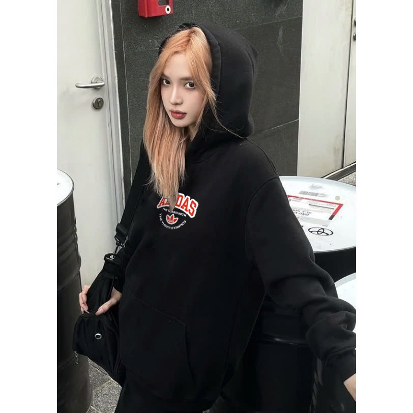 Áo Hoodie Adidas Big Logo In Siêu Nét