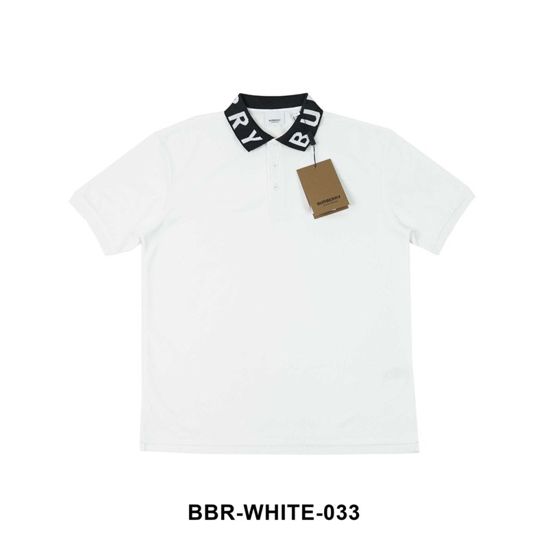 Polo Burberry Intasia Chữ Viền Cổ V1