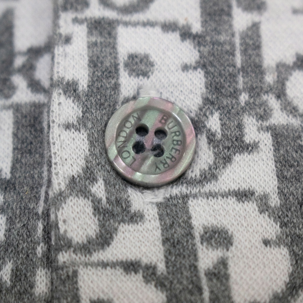 Polo Dior Monogram G-Collar Xám Logo Kim Loại