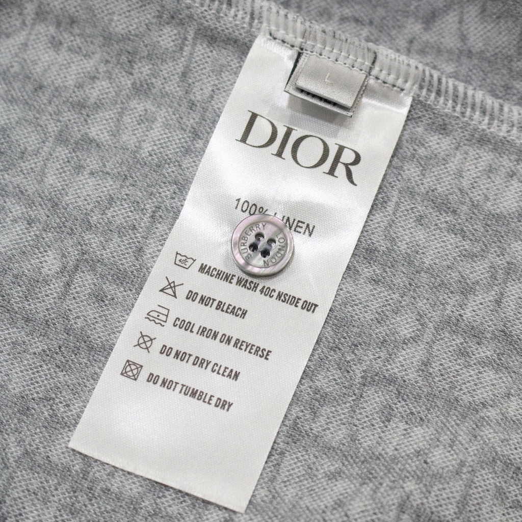 Polo Dior Monogram G-Collar Xám Logo Kim Loại
