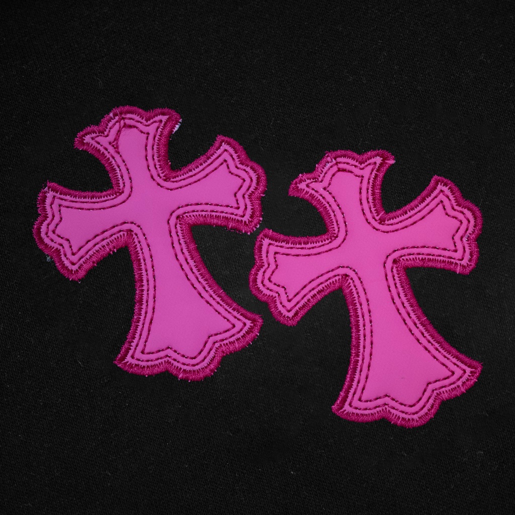 Hoodie Chrome Hearts Thêu Da Hồng (Nỉ Lông Cáo)