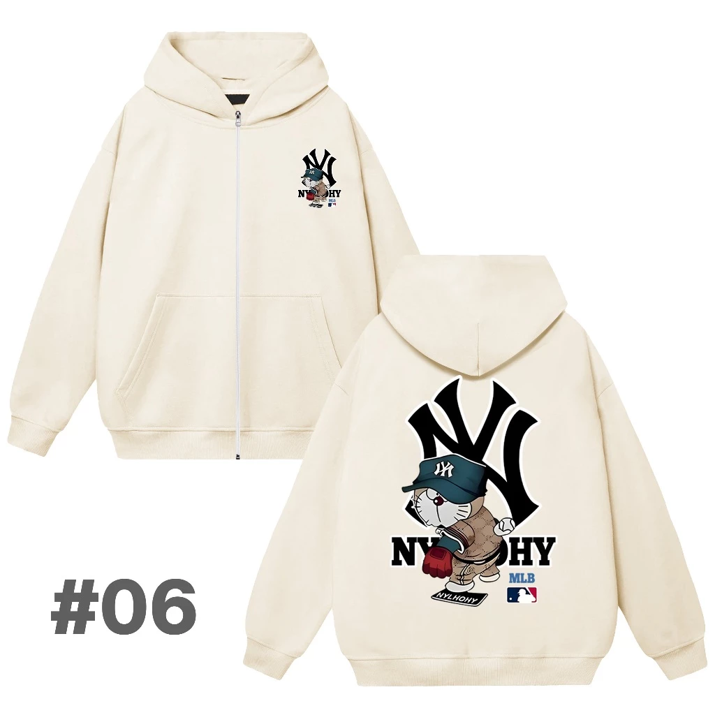 Hoodie MLB NY Có Zip Tổng Hợp Nhiều Mẫu