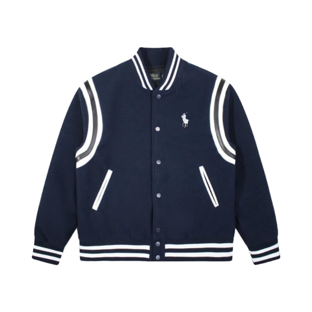 Áo Bomber Varsity Ralp Laurent Logo Thêu