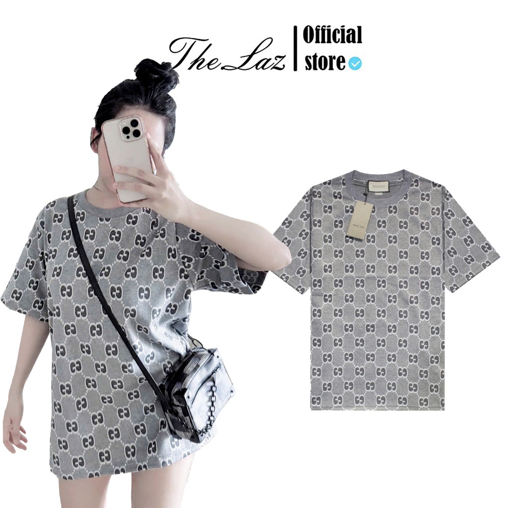 Áo Thun GC Gucci Grey Logo Printed
