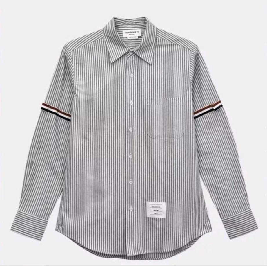 Sơ Mi Thom Brown Tay Dài (Xám Sọc Rằn Ri)