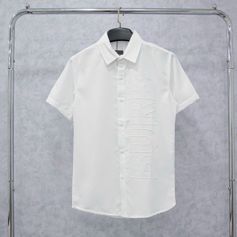 Sơ mi Burberry In Nổi tay ngắn