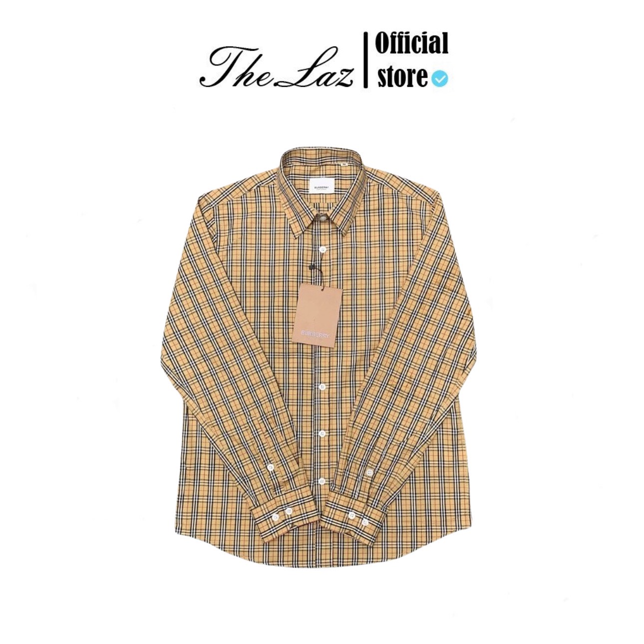 Sơ Mi Burberry Caro Tay Dài - Sọc Nhỏ
