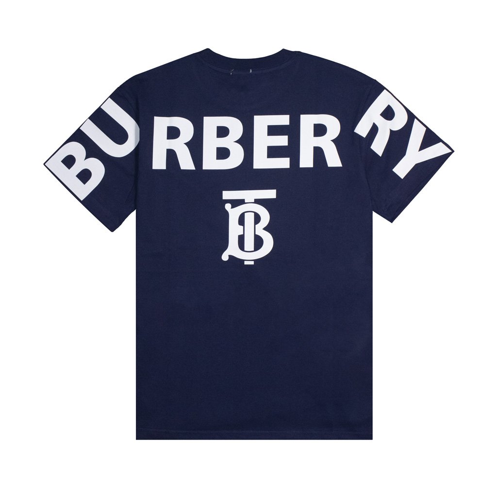 Áo Thun Burberry Thêu Cổ Big Logo Backside