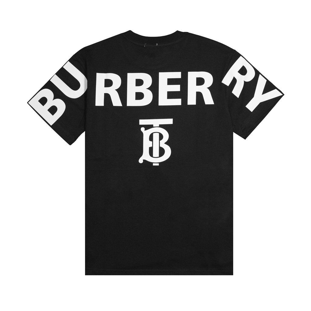 Áo Thun Burberry Thêu Cổ Big Logo Backside