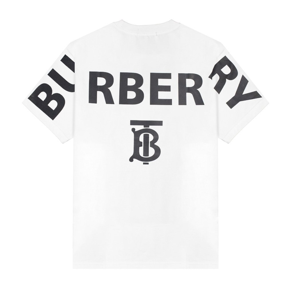 Áo Thun Burberry Thêu Cổ Big Logo Backside