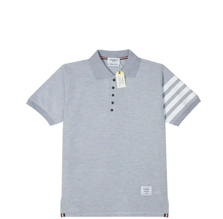 Polo Thom Brown tay Sọc Xám