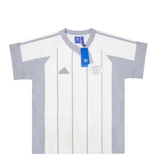 Áo Thun Adidas Cổ Tim Trắng-Xám