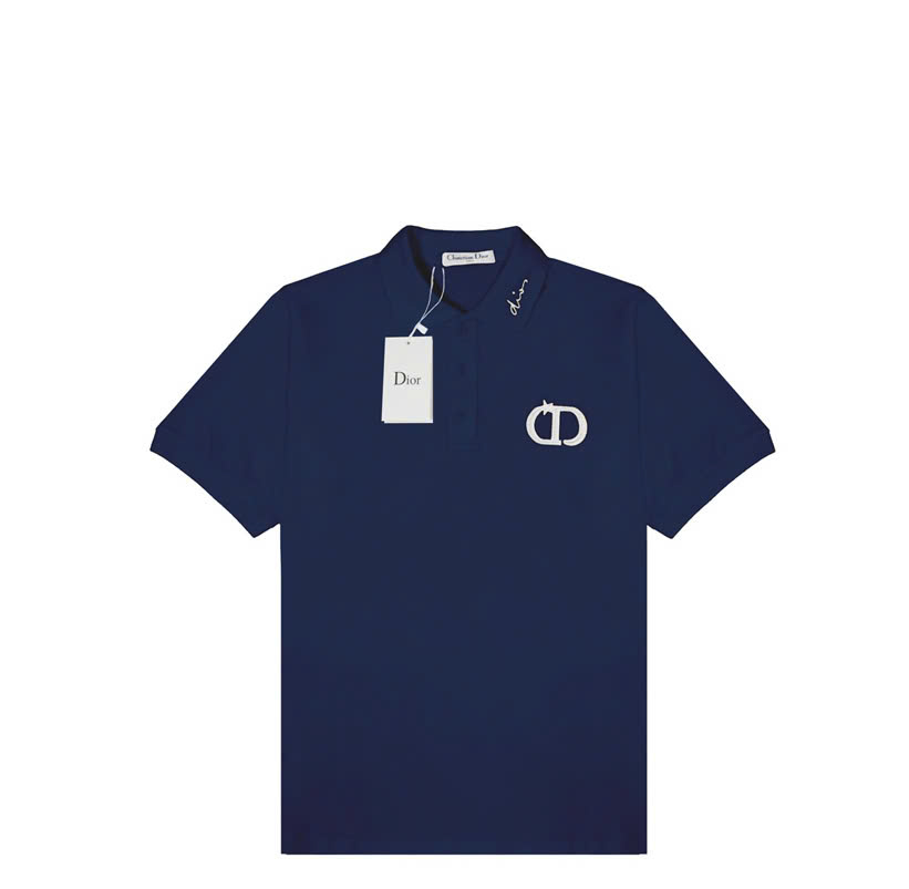 Polo Dior CD Thêu Cổ Basic