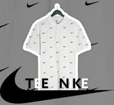 Polo Nike thêu Full Logo Trắng