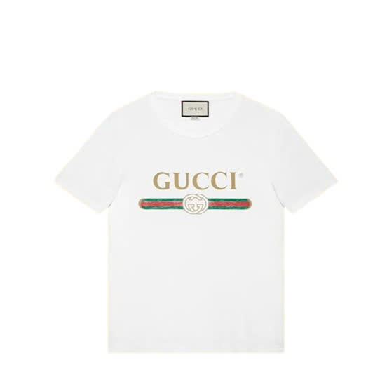 Áo thun Gucci Fake Logo (Màu Trắng)