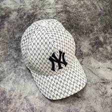 Nón lưỡi Trai MLB Monogam Trắng Logo - NY