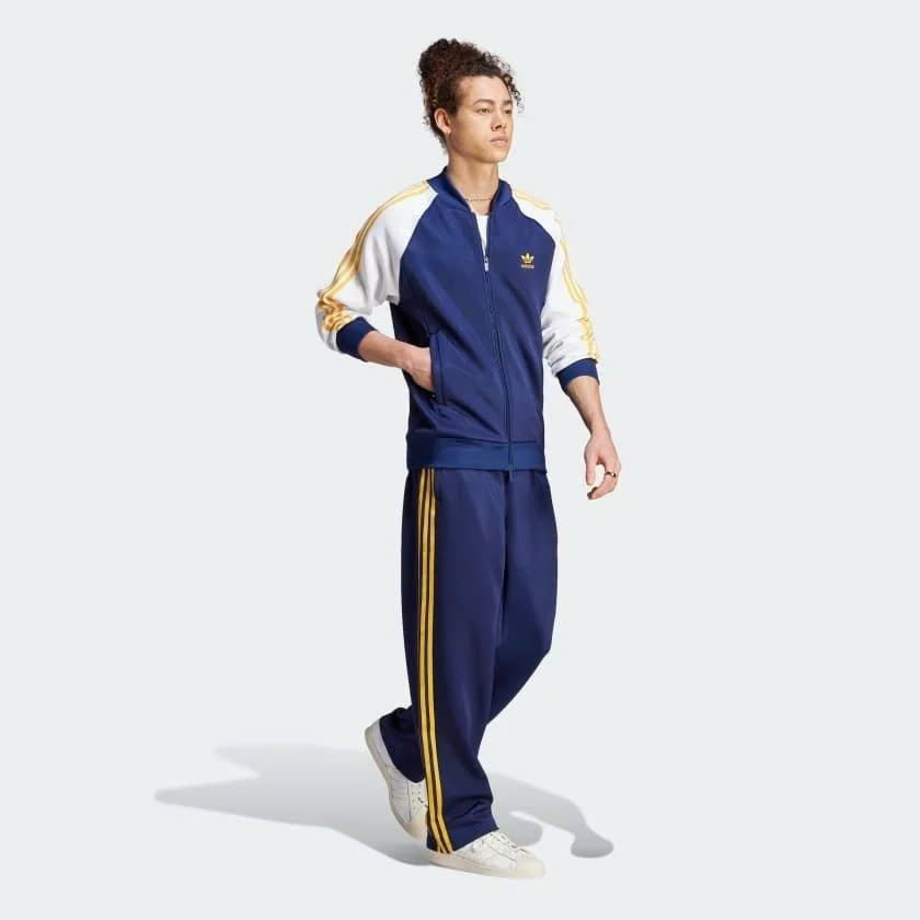 Bomber Zip Adidas SST Phối Tay Viền Vàng