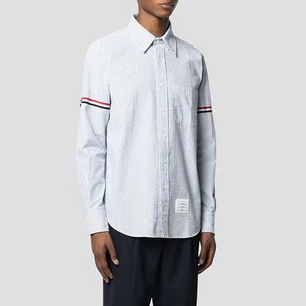 Sơ Mi Thom Brown Tay Dài (Xám Sọc Rằn Ri)
