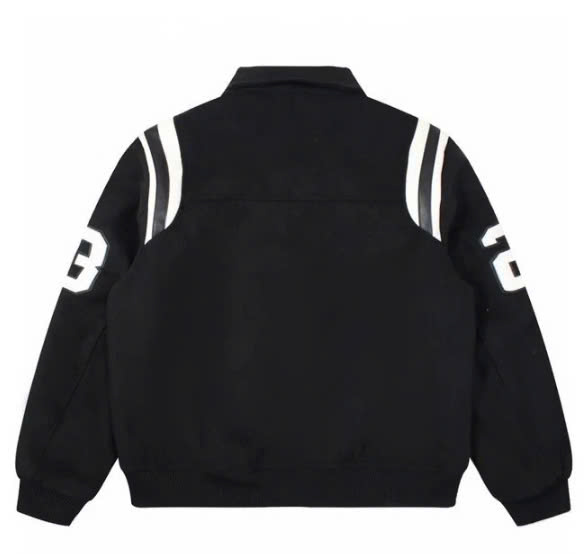 Bomber Stussy thêu Da 80