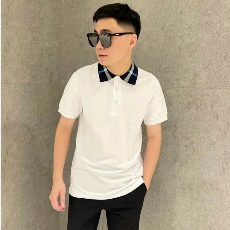 Polo Burberry Cổ Xanh