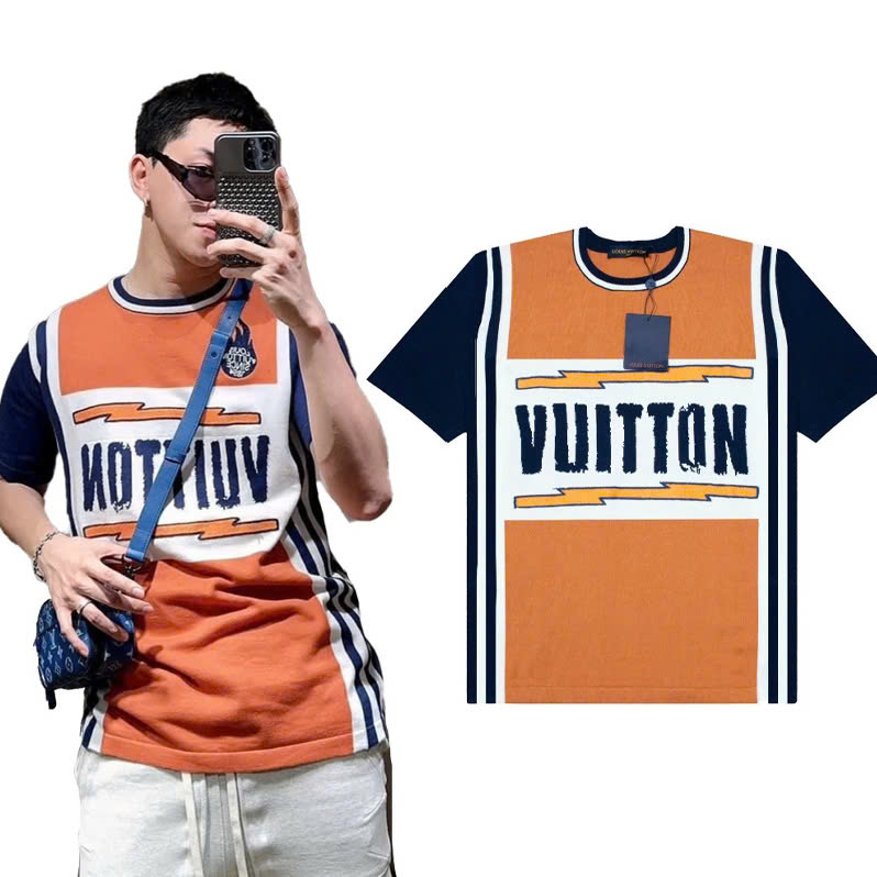 Áo Len Tay Ngắn  LV Orange