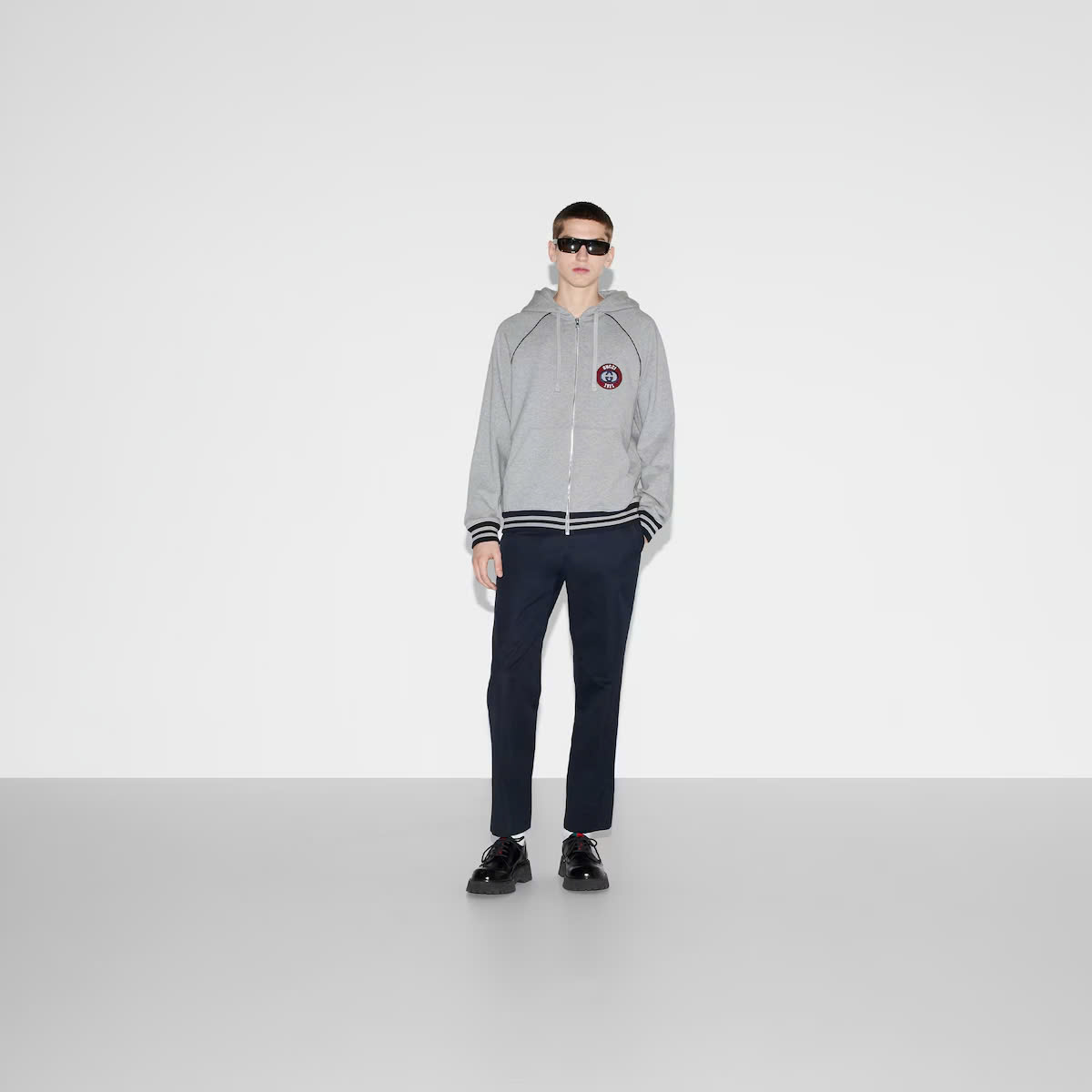 Hoodie Zip Gucci Red Logo