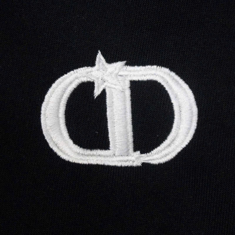 Hoodie Zip Dior CD Thêu Tay Áo (v2)