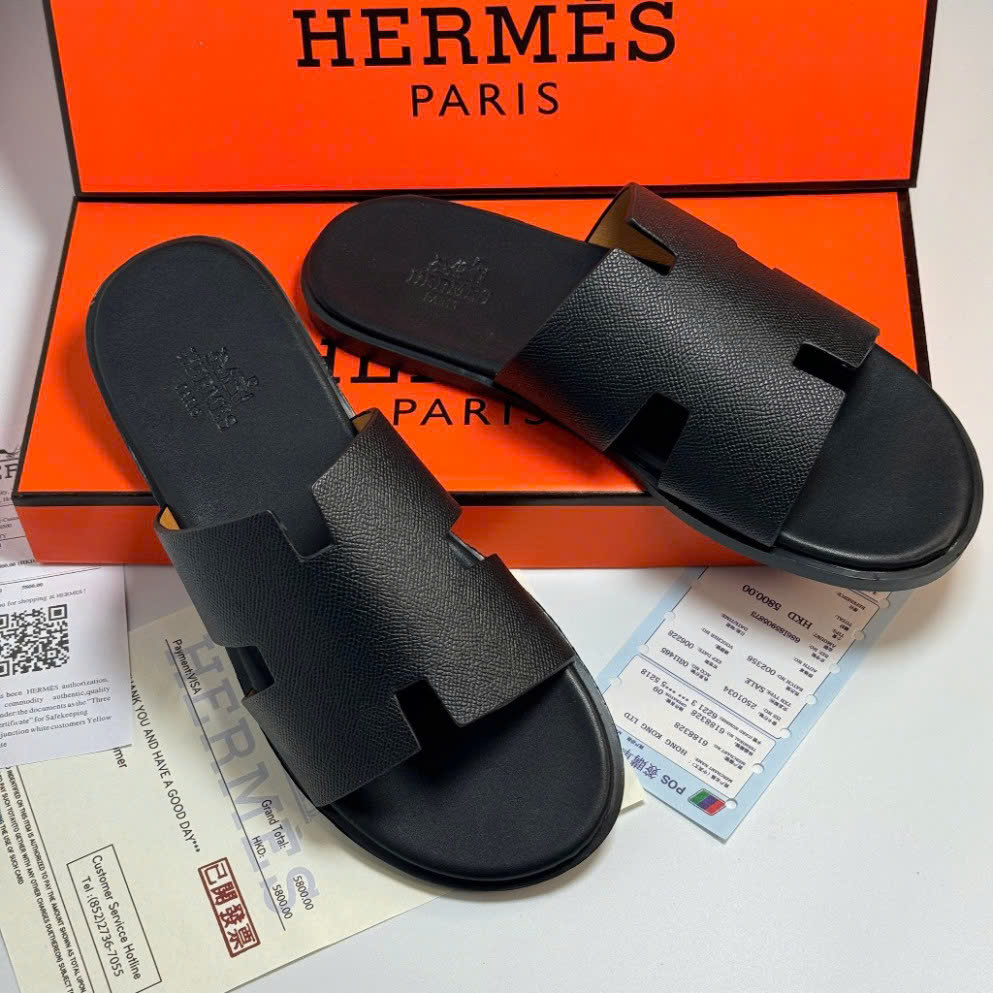 Dép HERMES Đen