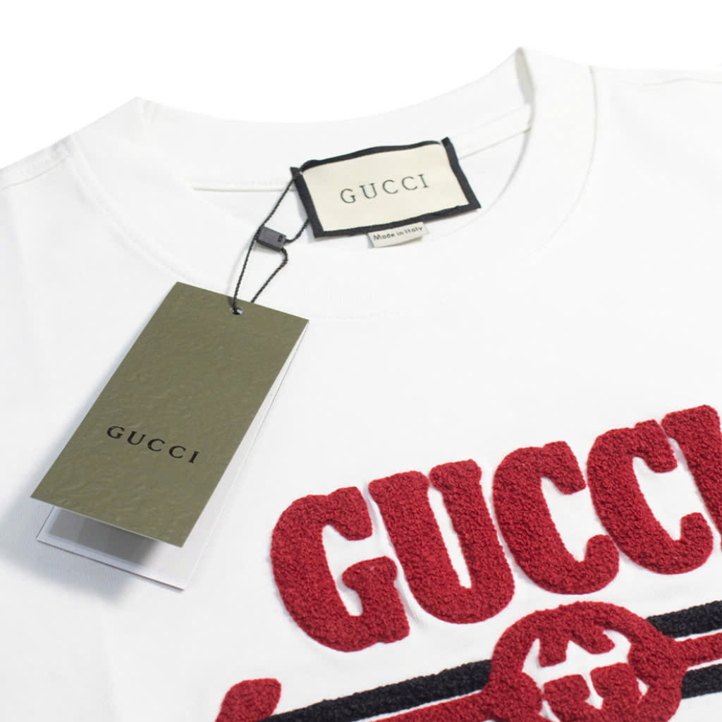 Áo Thun Gucci Fake Logo Thêu Xù ( new )